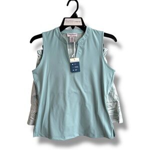 Tommy Bahama Light Blue Sleeveless Top and Ruffle Hem Skort
